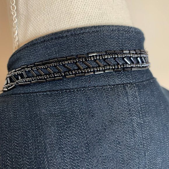 Work to Weekend Beaded Jean Minimalist Jacket - Picture 4 of 8
